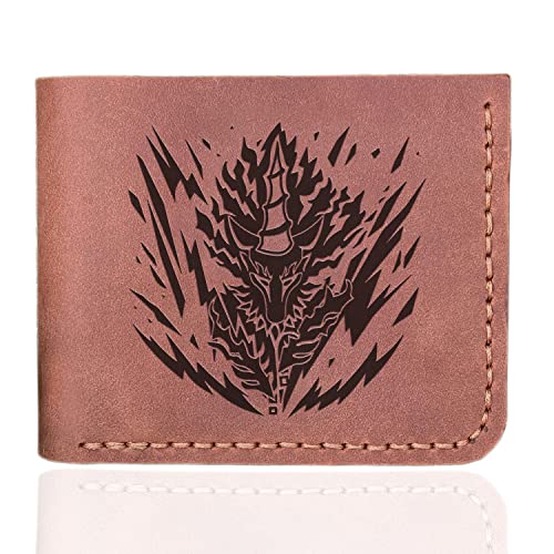 Kirin MHW Wallet Mens, Christmas Gift for Him, MHW Personalized Mens Leather Wallet, Gamer Gift, Custom Leather Wallet Handmade Husband Gift Boyfriend Gift, Geek Gift s32
