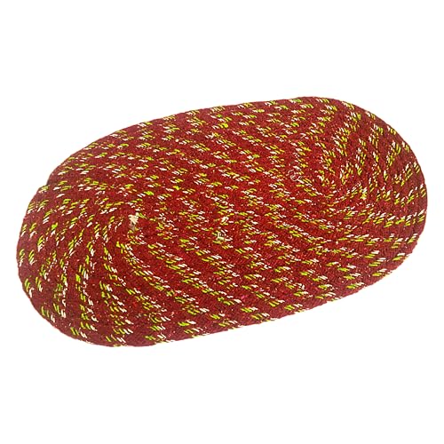 Image of Cotton Doormat for Bedroom, Kitchen, Office | Room Mat |perdan for Home Door |Oval paidan,33x51 cm (Brown)