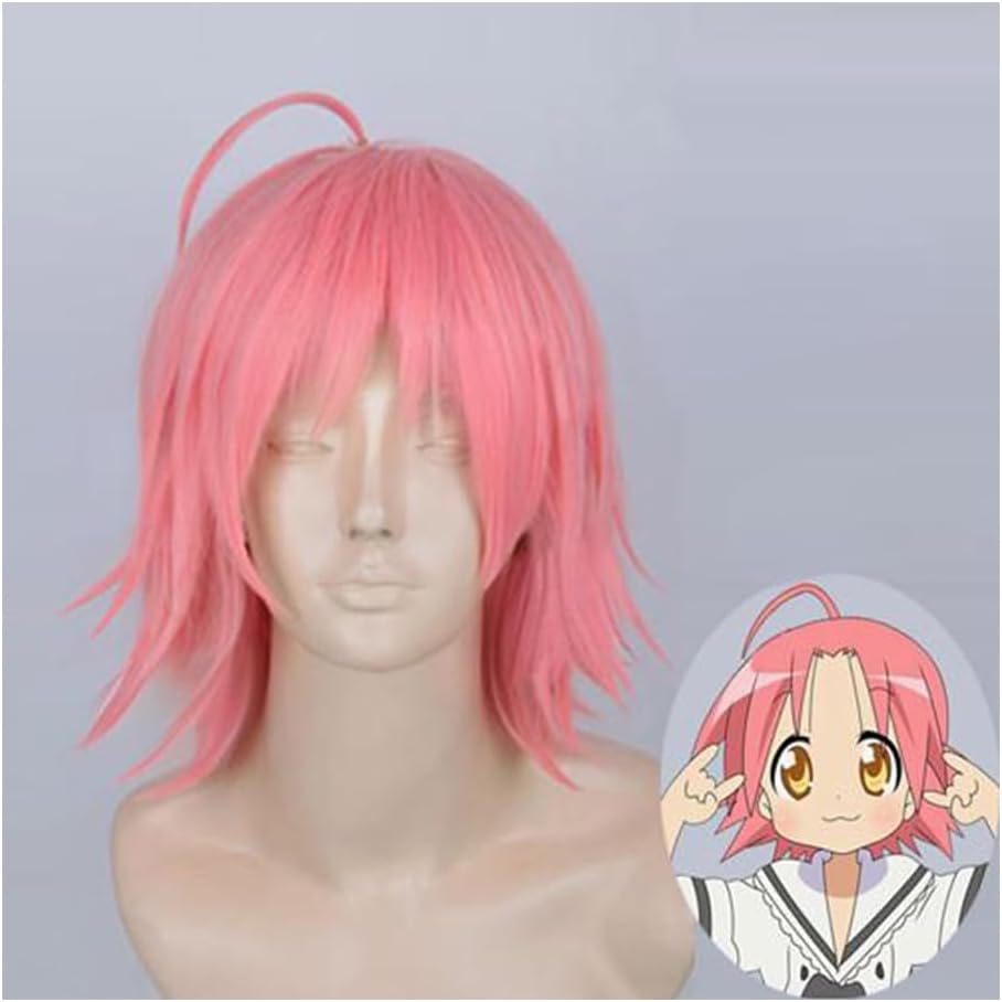 Lucky Star Kogami Kogami Akira Cosplay Wig, Heat Resistant, Faithful Reproduction!, Costume Parts, Festival Cosplay, Photo Shooting, School Festival Stage Performance, Cultural Festival Tourism Fair,