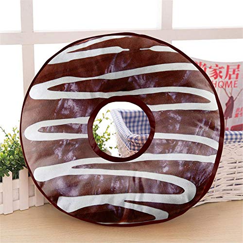 Image of Kesar Enterprises Donut /Doughnut Cushion /Pillow | Velvet Fabric|Birthday Gifts | Soft Toys | Suitable for Wheelchair, Car Seat, Home or Office for Kids Cushion | Size 14x14 inches