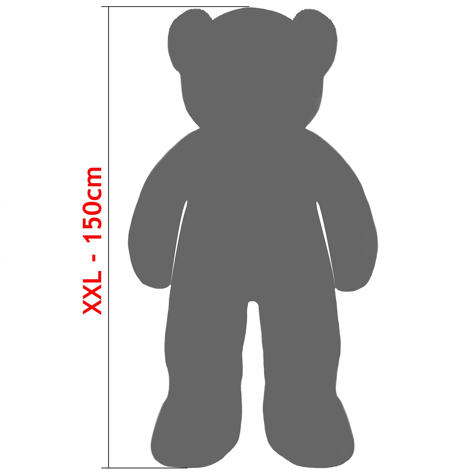 Deuba Teddy XXL 150 Cm Braun – Riesiges Plüschtier Mit Herzkissen 32 Cm, Bestickt Mit „I Love You“ – Perfekt Als Valentinstag-Geschenk, Kuschelbär Für Groß & Klein Deuba Teddy XXL 150 Cm Braun – Riesiges Plüschtier Mit Herzkissen 32 Cm, Bestickt Mit „I Love You“ – Perfekt Als Valentinstag-Geschenk, Kuschelbär Für Groß & Klein