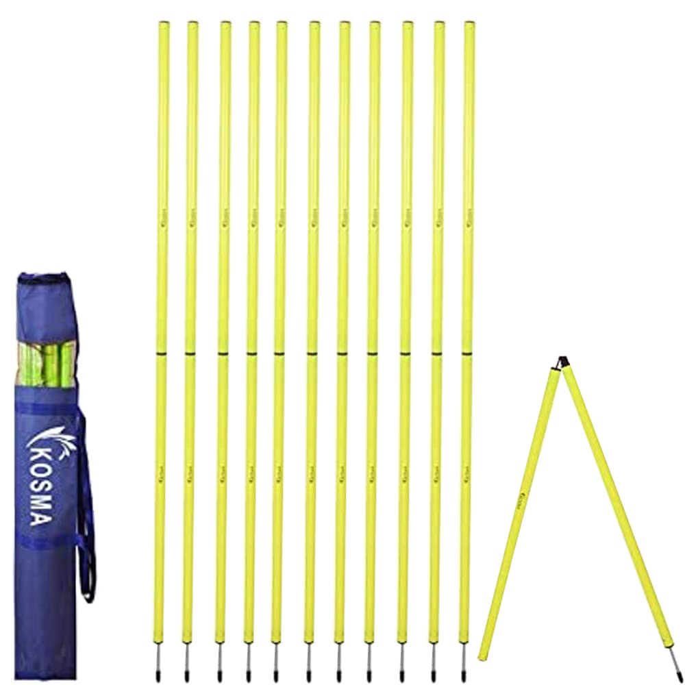 Kosma bâtons de Slalom Jeunesse Unisexe, Jaune, 5ft