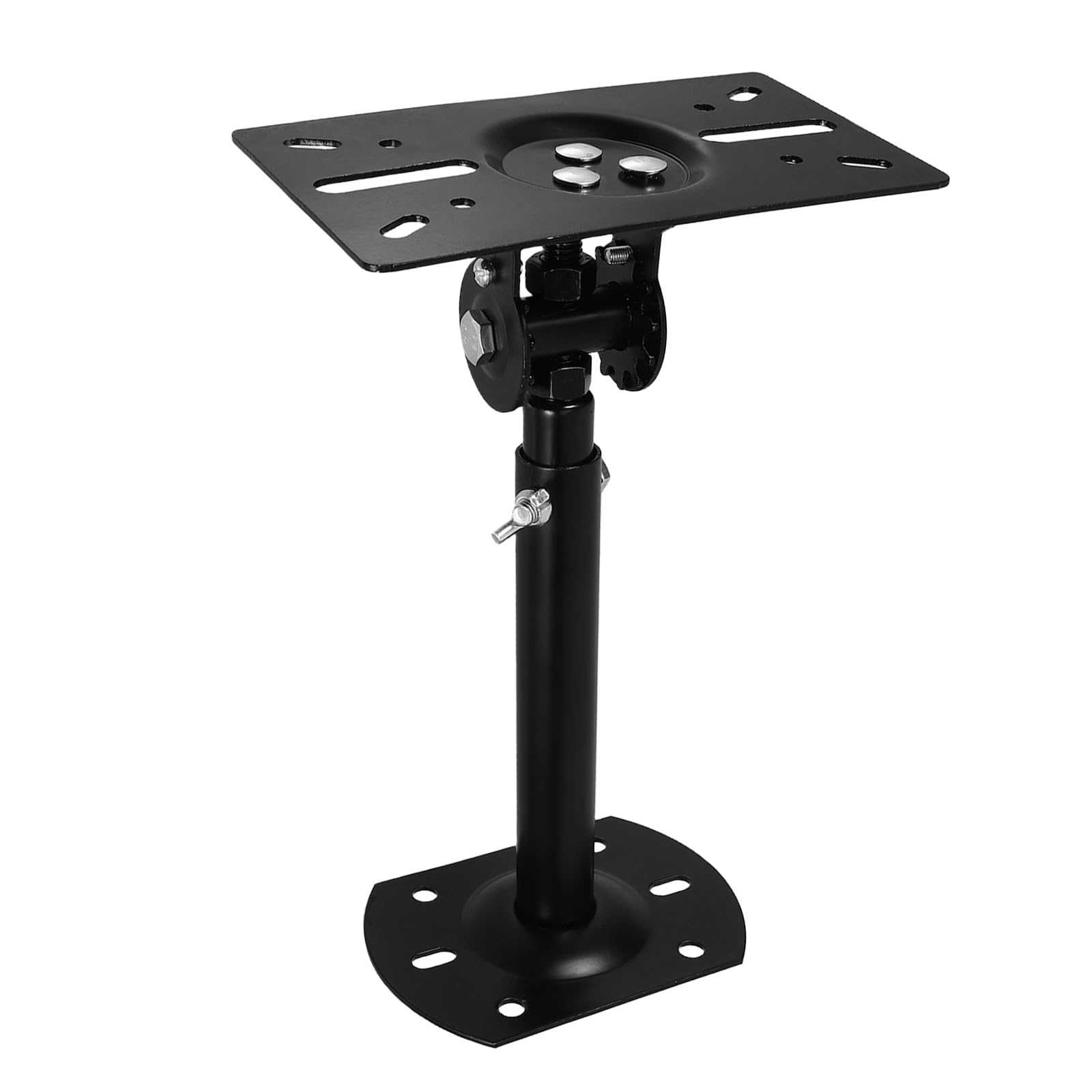 Support D'enceinte Robuste Réglable en Fer pour Plafond et Mur Noir