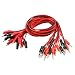 uxcell Power Supply Double Alligator Clip to Banana Connector Audio Video Test Cable 1M Length 8 Pairs
