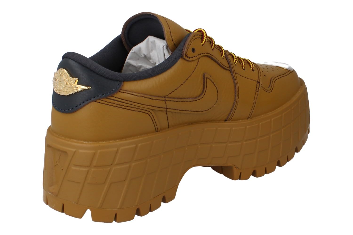 Air Jordan 1 Brooklyn Low Zapatos bajos mujer trigo rojo dorado metálico antracita