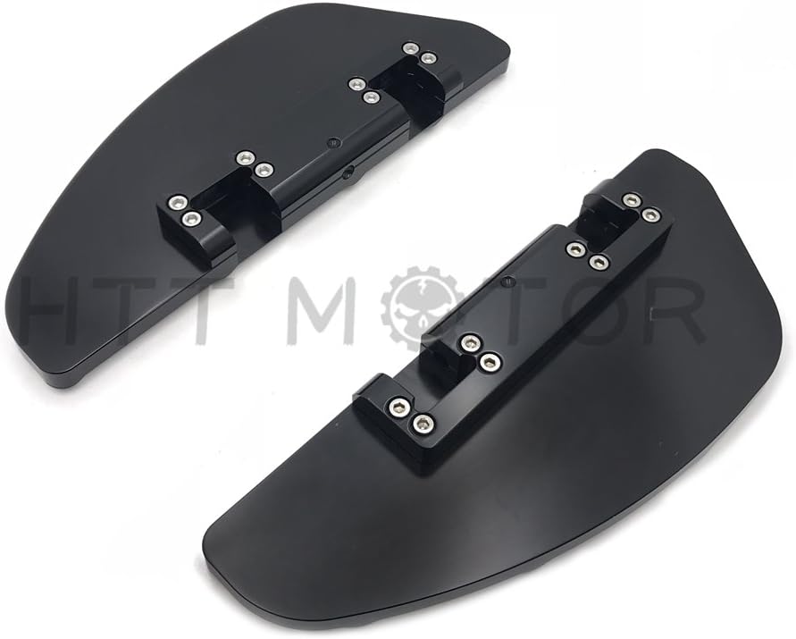 HTTMT FB006R- Rear Passenger Foot Pegs Floor Board Black Compatible with H-D Touring 1993-2017
