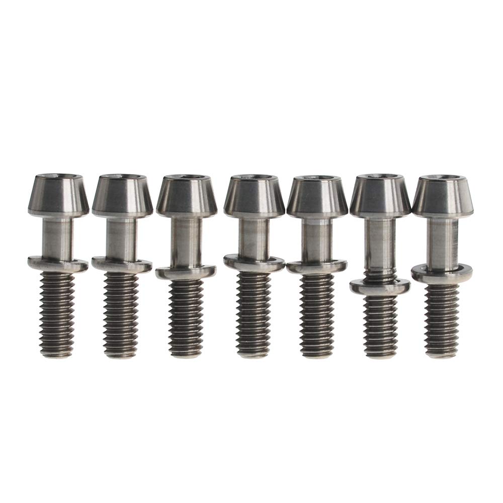 Viti Bulloni, 6 Pezzi Bulloni In Titanio M4x8/12/15/20mm Testa Conica Vite Esagonale For Bicicletta(Black,8MM-M4 - Foto 9