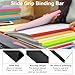 PATIKIL 10Pcs Binding Bars, 15mm Binding Bars Slide Grip 120 Sheets Capacity A4 Size Report Binder Triangle Presentation Binder for Report Cover Resume, Black