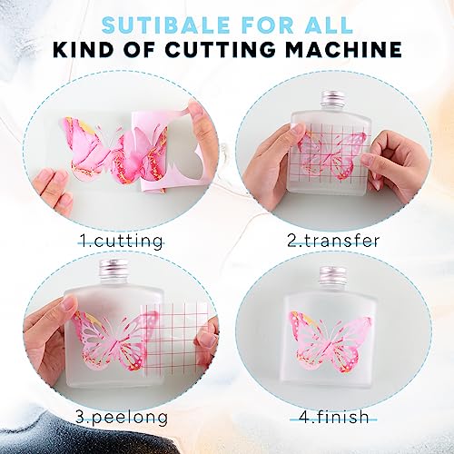 Tintnut Marmor Vinylfolie Plotter 12 Blätter 12 x 10 Marmor Muster Plotterfolie Vinyl mit 2 Transferfolie Plotter für Cricutandere Plotter und Party Dekoration, DIY Wohnaccessoire