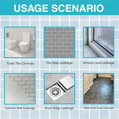 Image of DS CARE Tile Gap Filler - Gap Sealant, Grout, White Cement Paste Tube, Gap Filler for Walls and Joints, Waterproof Sealant, Tile Gap Filler Tube for Kitchen & Bathroom (280 ML)