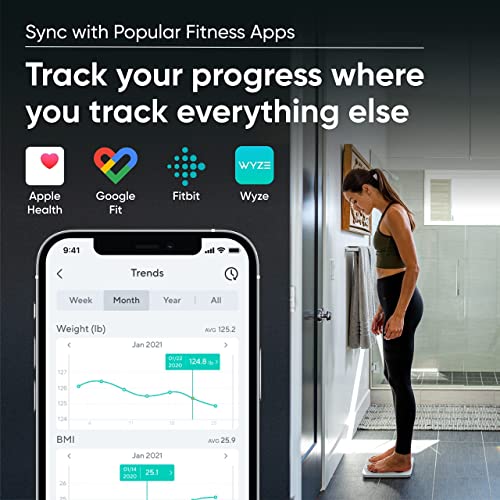 Wyze Scale & Wyze Scale S White, Boday Fat Scale, Smart Scale For Body Weight, Digital Bathroom Scale, Heart Rate Monitor, Baby/Pet Mode, App, Bluetooth, 400Lbs #TOP6