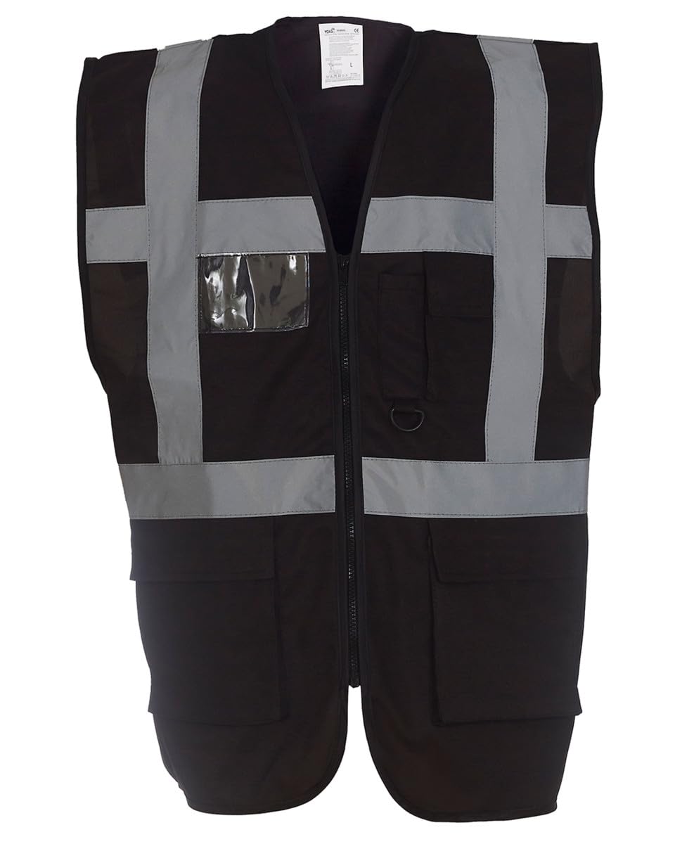 Executive Hi Viz Vis Vest High Visibility Zip Vest Safety Waistcoat Multi Pocket Zip Front ID Badge Holder comes in 9 colours Supplied by Simply Hi Vis Clothing UK