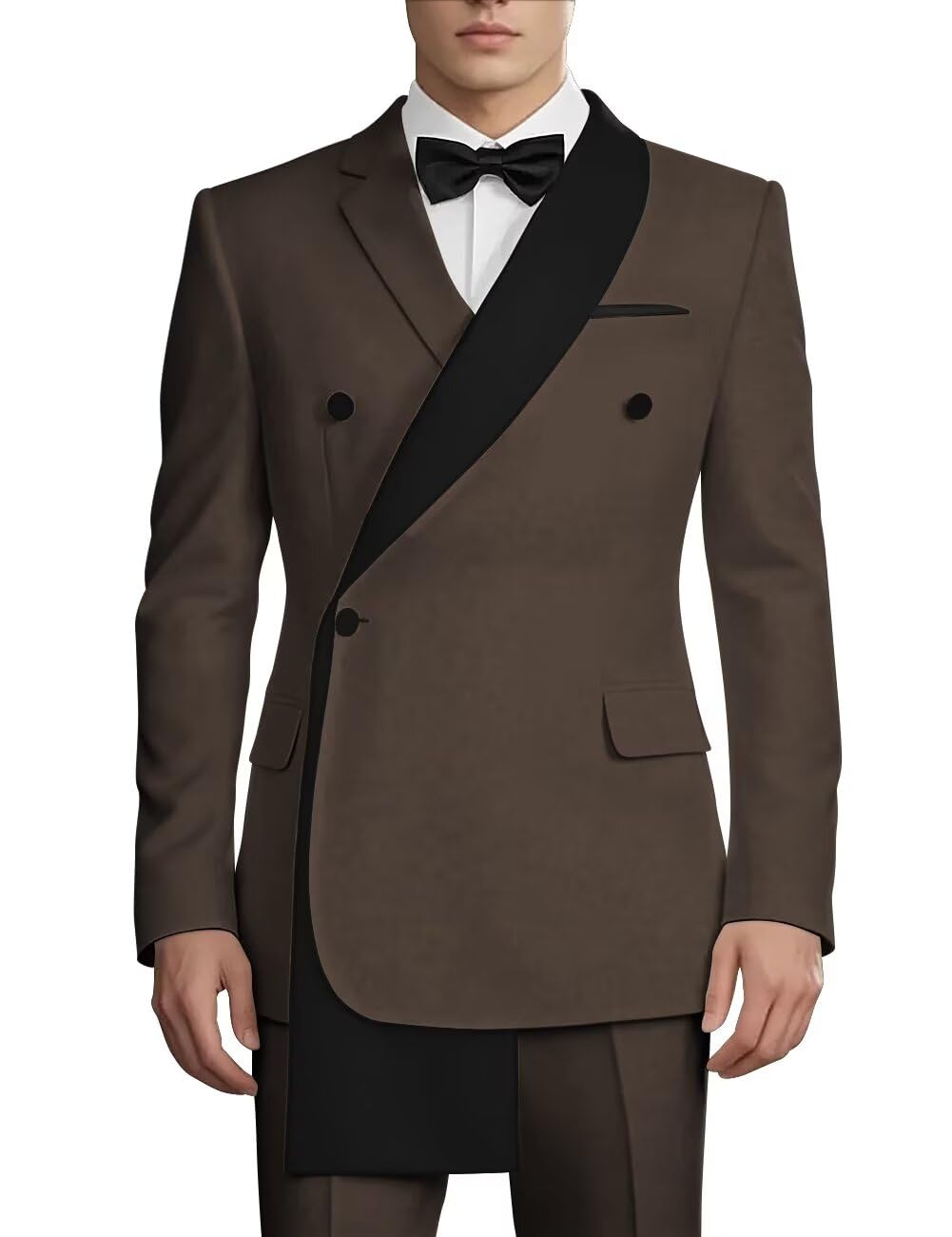 SHUZHXLZANGY Mens Tuxedo Suit Set 2 Piece Wedding Tuxedo for Men Prom Dinner Party