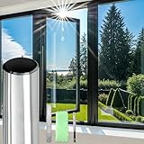 DIFIT Vinilo Adhesivo Cristal Vinilo Espejo para Ventanas Privacidad Control del Calor Anti UV Película de Reflectante Vinilos para Cristales Pegamento para Casa Oficina（Plateado-Plateado, 30x200cm）