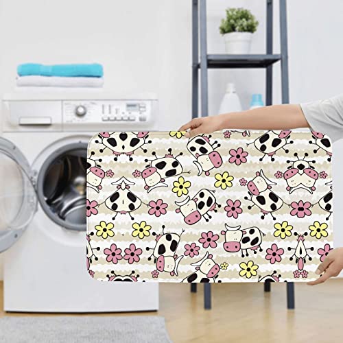 Teppichmatten mit Blumenkuh-Druck, Badematte, Badezimmerteppich, 3-teilig, + Konturteppich, Toilettendeckelbezug – Bild 8