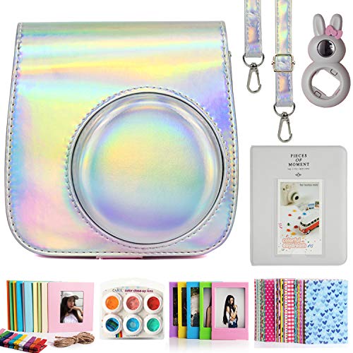CAIUL Compatible Mini 9 Camera Case Bundle with Album, Filters Other Accessories for Fujifilm Instax Mini 9 8 8+ (Magic Silver, 7 Items) CAIUL Compatible Mini 9 Camera Case Bundle with Album, Filters Other Accessories for Fujifilm Instax Mini 9 8 8+ (Magic Silver, 7 Items)