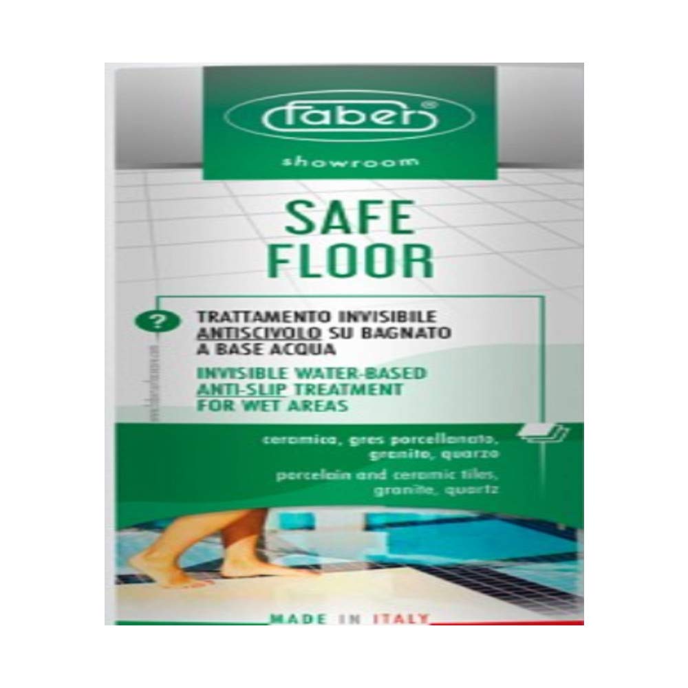 Faber Safe Floor - Líquido antideslizante para suelos de cerámica, gres y granito, cuarzo con tratamiento antideslizante para suelos con superficies de sílice, líquido para suelos antideslizantes, 1 L
