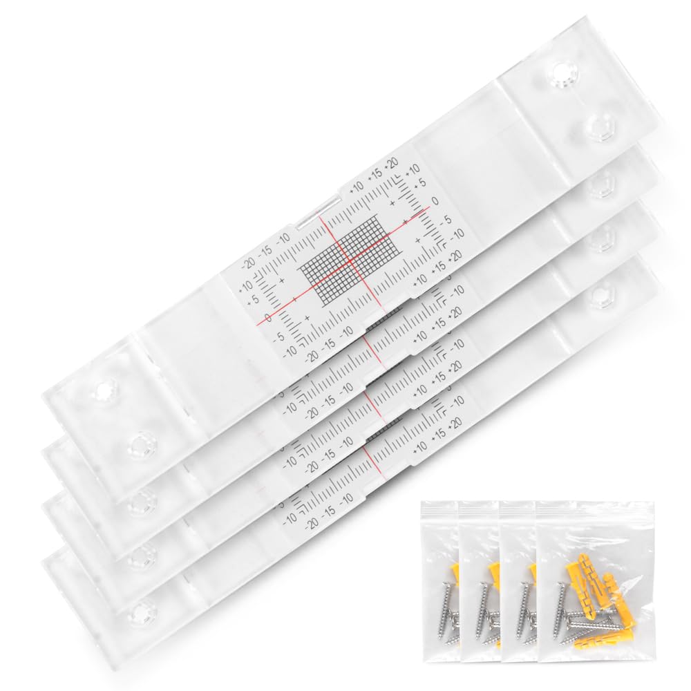 Mountlaser 4 Pack Standard Crack Monitor Tell-Tale, Acrylic Crack Gauge