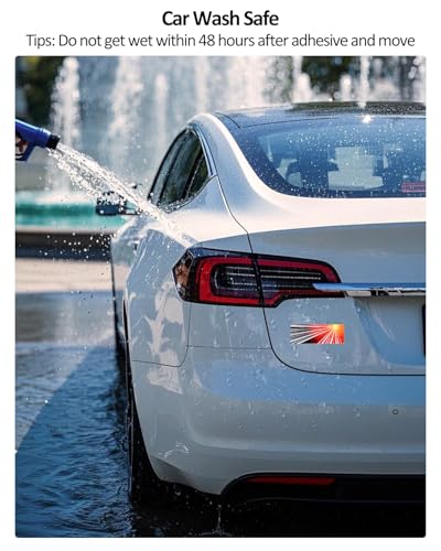 Image of 2025 Ludicrous Metal Letters for Tesla, Sticker Tailgate Letters Emblems Model 3 Y S X Accessories Ludicrous Emblem Tesla Metal Raised Tailgate Letters Red
