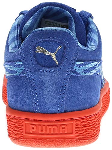 PUMA PUMA Women's Suede Classic + Stripes WN's-W, Dazzling Blue/Marina, 11 B US