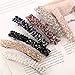 Jakeni Elegant Hair Clips Fashion Hair Barrettes for Women and Girls, Sparkly Glitter Rhinestones Flowers Hairpin French Style Hairclips Vintage Hair Accessoires for Women