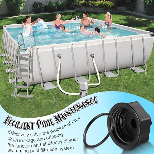 Ceoighe 1 Pcs Swimming Pool Sand Filter Drain Screen Cap with 1-1/2\" Sealing Gasket Compatible with 602-5321 602-5320 806105406750, Plastic Pool Filter Drain Cap - Thumbnail 7