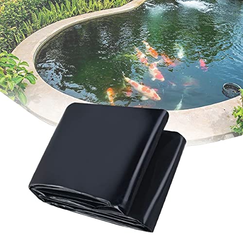 Bâche D'étang Liner Bassin Exterieur - 2x3m 4.5x8m 6x6m 8x10m 10x15m 12x12m Membrane imperméable noir Revêtement pour étang extérieur Bassin de Poissons ( Color : 0.12MM Thick , Size : 3.5x6m/11.5x20f