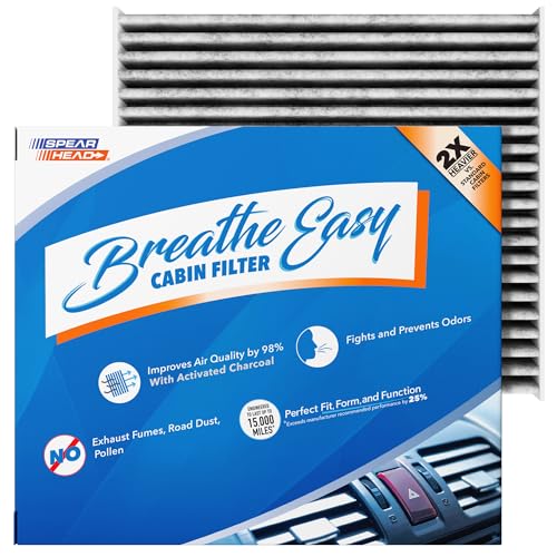 Image of Spearhead Odor Defense Breathe Easy AC & Heater Cabin Filter | Fits 2001-05 GS300, 2001-05 GS430, 2001-06 LS430, 2002-10 SC430 Like OEM | Up to 25% Longer Lasting w /Activated Carbon (BE-562)
