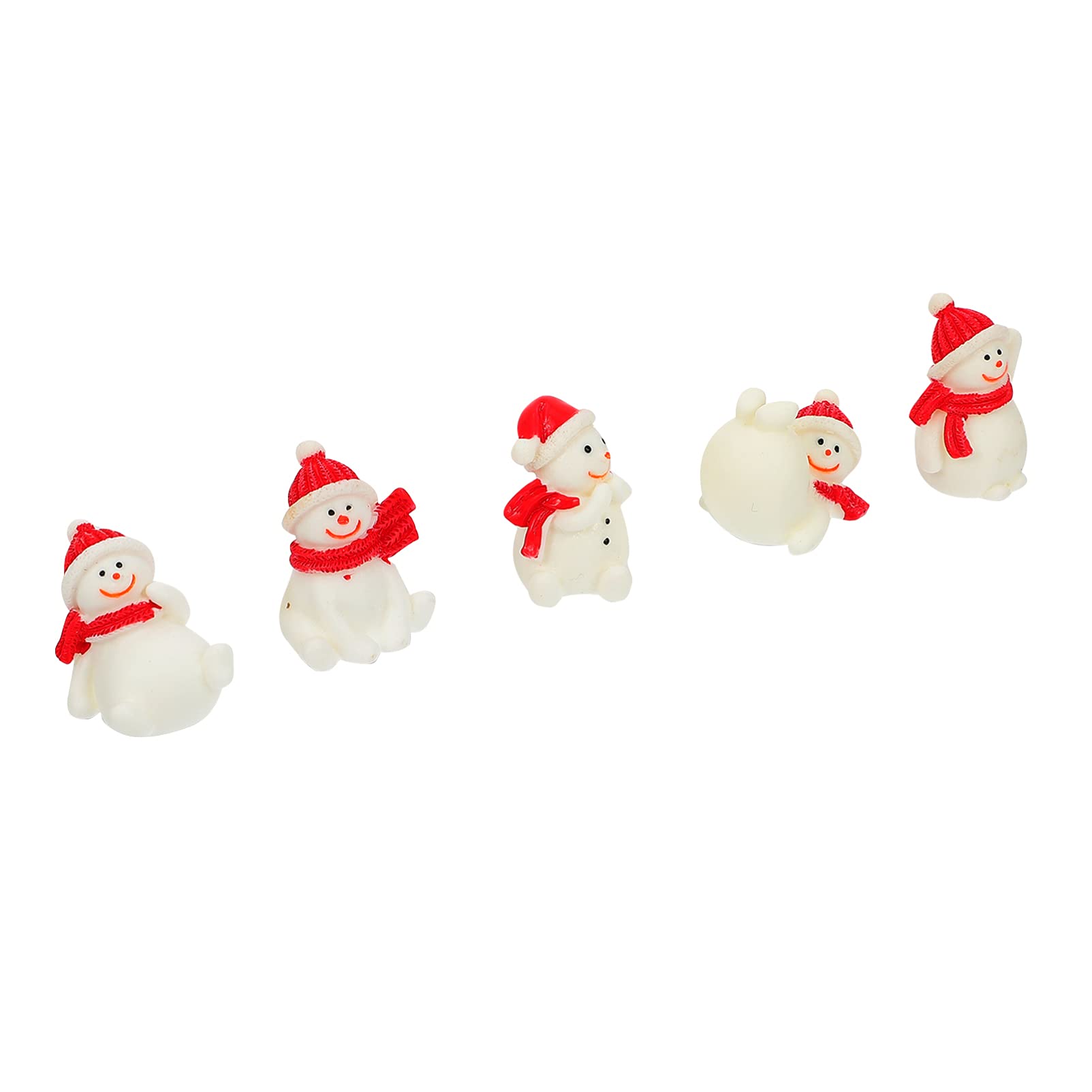 ミニ樹脂　クリスマス　オーナメント　雪だるま　ミニチュア　装飾　水槽　水族館 Amazon.co.jp: 5 個のミニ樹脂クリスマスオーナメント雪だるま