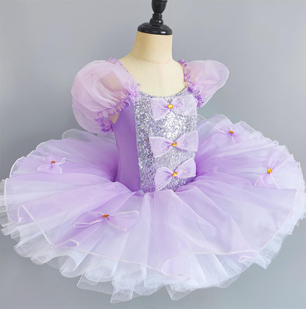 Costumi da palcoscenico per Bambine Body tutù Concorso per Bambini Vestito da Balletto tutù Abbigliamento da Ballo, Gonna da Festa