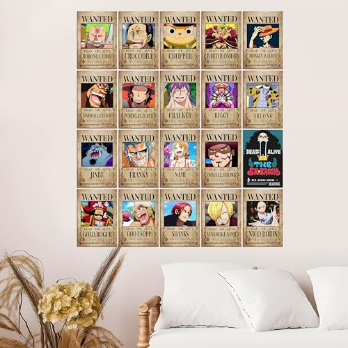 Image of Good Hope One Piece Comic Posters Set Of 20 A4 Size Wall Collage Kit Monkey D. luffy,Zoro Anime Posters For Wall Room and Office (Multicolour, 8x12 Inch)