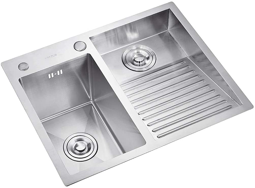 JINCAN Sink Laundry Pool Balcony Home Stainless Steel Laundry Sink Hand Basin Washing Basin Easy to Clean Double Layer Laundry Gift