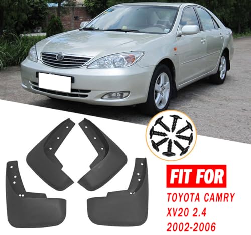 Image of Mud Flaps Mud Guards Fit for 2002-2006 Toyota Camry XV20 2.4, Front & Rear Mud Splash Guards Accessories - 4 Pc, Black