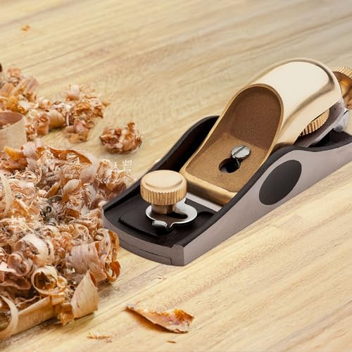 Low Angle Block Plane - Wood Planer Hand Tool with 1/8” Blade, Cast Iron Body, and Brass Knobs and Cap - Hand Planer for Woodworking with Adjustable Mouth for Thin Shavings by Kings County Tools by Kings County Tools - Image 7