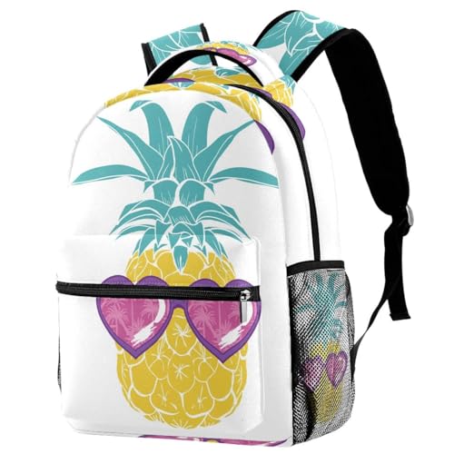 Sac de voyage décontracté et scolaire à motif ananas pour les sorties des ados