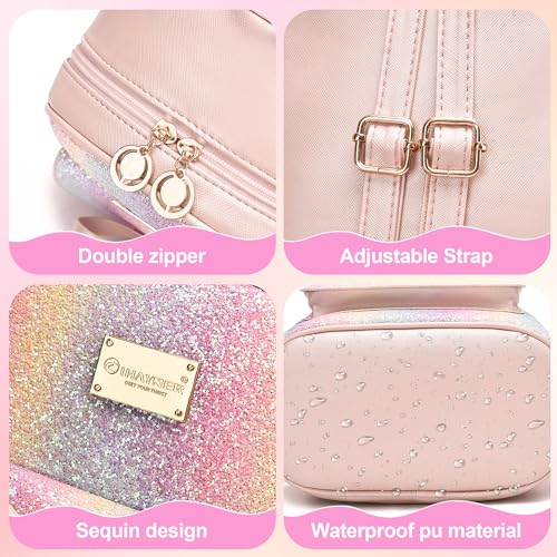 Image of I IHAYNER Girls Bowknot Cute Leather Backpack Mini Backpack Purse for Women