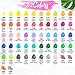 Caliart Acrylic Paint Set, 52 Colors (2oz/Bottle) with 4 Brushes, Art Craft Paints for Artists Kids Students Beginners Painters, Canvas Halloween Pumpkin Ceramic Wood Fabric Rock Painting Supplies