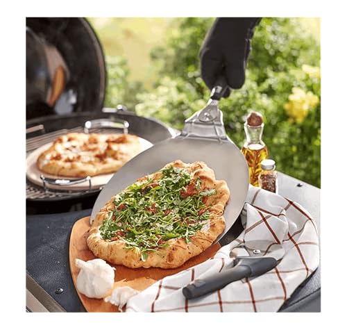 Foto von Weber 17057 Pizzastein Rund Ø 26 cm inkl. Alublech, für Holzkohlegrills, Gasgrills, Elektrogrills und Backofen