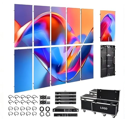 Image of Portable LED Display Wall Panel |3840Hz High Refresh Rate | P2.9 P3.9 P4.9 P6 |IP65 Waterproof Modular LED Video Wall Panel Screen for Party Game Wedding Concert (12, P3.81, 50*50cm(1.64ft*1.64ft))