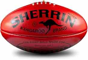AFLラグビーボール(SHERRIN MATCH社) Sherrin Match Quality Football, Red, Size 5 : Amazon.com.au