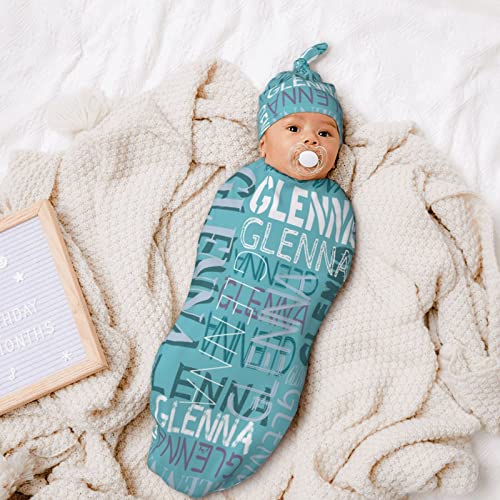Huuytuu Baby Swaddle Personalized Swaddle Blankets For Baby Girl Boy Customized Newborn Swaddle Blanket Baby With Name Imitation Cocoon Design,Suitable For 0-3 Months Baby #TOP2
