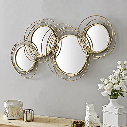 FirsTime & Co. Gold Gabrielle Swirl - Espejo (Metal, 104 x 7 x 49,5 cm) Cover