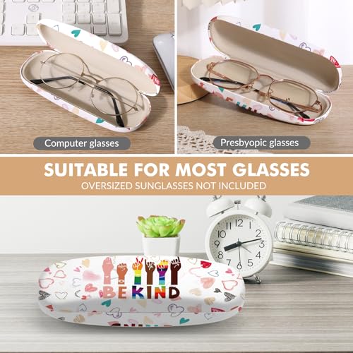 Image of Glasses Case Hard Shell,Portable Protective Eyeglasses Case, Eyeglass Holder Box with Cleaning Cloth,for Women Men