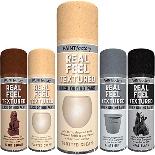 Classic Signature - 2 x Textured Brown 400ml / Pair of Disposable Gloves Hard Wearing Smooth Aerosol for Metal Wood Plastic