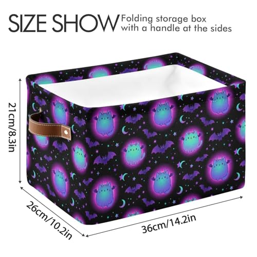 Panier de rangement pliable KLL bac imperméable chat magique avec poignée