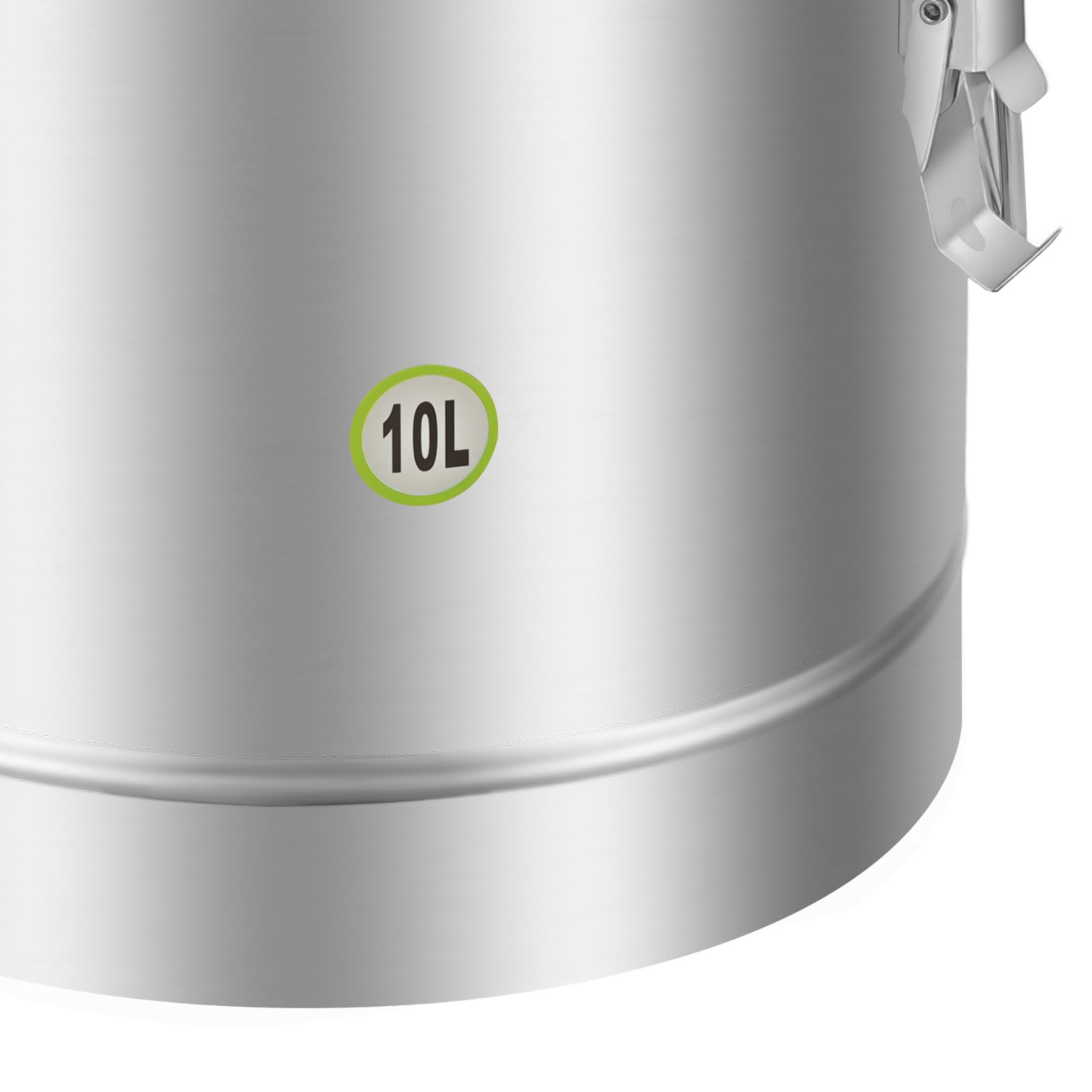 Isolierter Suppenbehälter 10L 304 Edelstahl mit Deckel, Isolierter Eimer Silikon-Dichtung & Großer Öffnung 29,5 cm Robuster Isolierbehälter für Restaurants, Haushalte, 12 Stunden Wärmeisolierung