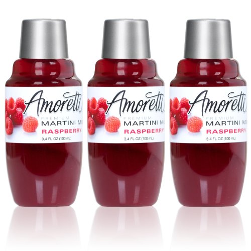 Amoretti Premium Martini Cocktail Mix Minis, Raspberry, 3.4 Fluid Ounce