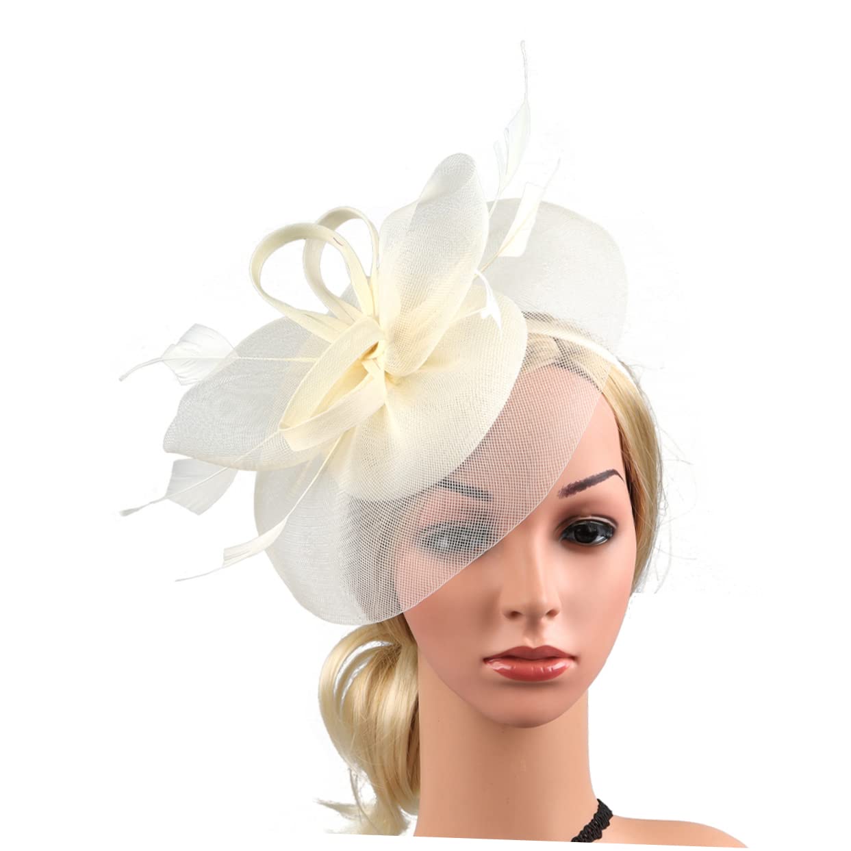 GALPADA Cappello a molletta con Bandana bandane Headband Toper ospite Copricapo da Sposa per Il Matrimonio Cappello da Banchetto da Donna Decorazioni per da Donna Maglia
