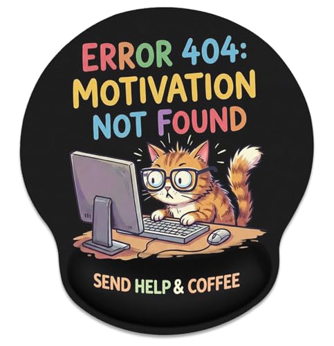 Britimes Ergonomic Mouse Pad with Wrist Support, Funny Cat