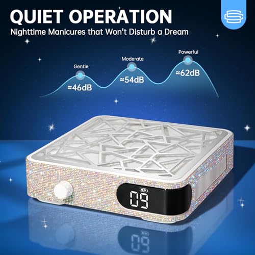 Christine Shelly Nail Dust Collector, Powerful Vacuum Fan Vent Dust Collector Extractor Dust Suction Machine For Acrylic Nails Polishing thumb #4